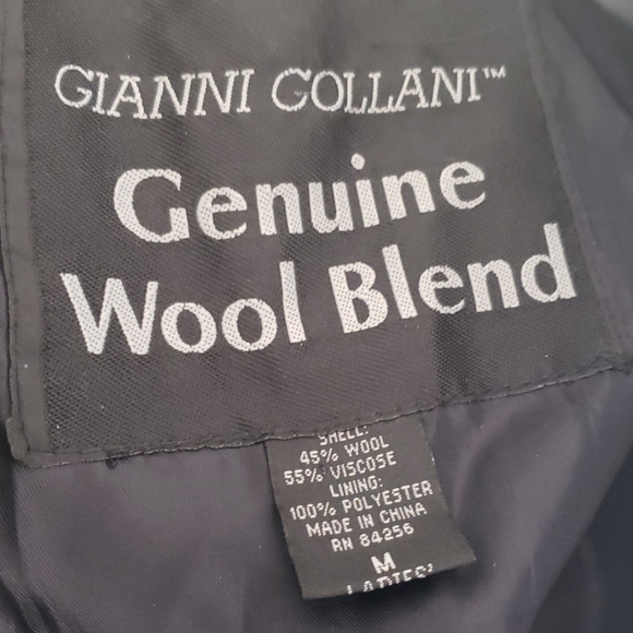Gianni Collani Wool Blend Peacoat Medium Blue - Picture 9 of 9